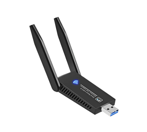 New New Stock 1800M USB WIFI 6 Adapter Dual Antenna Network Card AX1800 Dual Band 2.4G 5G WiFi Adapter for PC Laptop Tablet Controller