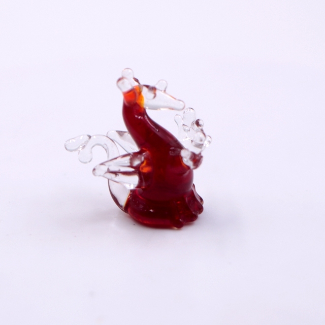 Chinese Zodiac Red Glass Mini Dragon Animal Figurine