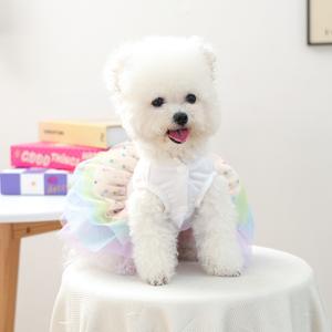 Suministros para Mascotas 2026, Ropa para Mascotas Otoño Invierno, <span class=keywords><strong>Disfraz</strong></span> para Perros Pequeños, Cachorros y Gatos, Falda Tutú Arcoíris <span class=keywords><strong>de</strong></span> Feliz Cumpleaños, Poliéster - Product Image 3