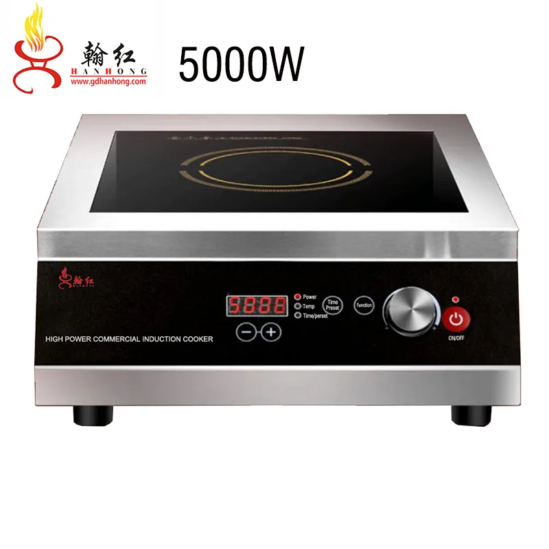 Cuisinière à induction commerciale de grande puissance 5000W, cuisinière électrique de comptoir de soupe 220V