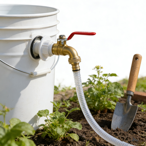 Kit d'accessoires d'irrigation 3 pièces en stock : adaptateur pour réservoir d'eau IBC, connecteur de robinet d'irrigation pour baril de pluie, pour usage en jardin. - Product Image 1