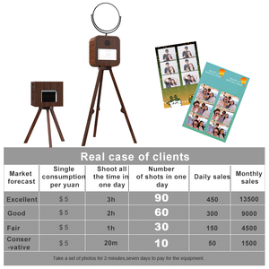 Photomaton à miroir numérique pour mariage Photomaton en libre service 2x6 Station de selfie instantanée <span class=keywords><strong>Camara</strong></span> pour scrapbooking avec imprimante DN-S japonaise - Product Image 6