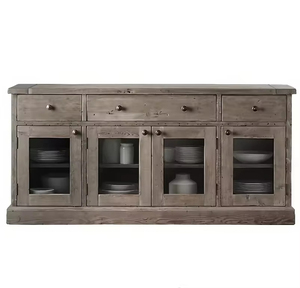 ארון מזנון מודרני עם תאי אחסון מרובים עבור חדר אוכל אחסון אפור אלגנטי - Product Image 3