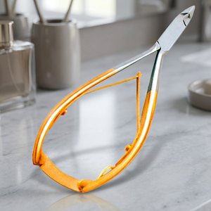 Coupe-cuticules professionnel en acier inoxydable ASAP, lame incurvée, ouverture large, coupe-ongles rose gold pour les ongles - Product Image 1