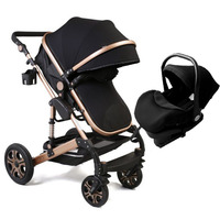 Poussette de haute qualité Poussette compacte de luxe pour bébé 3 en 1 Poussette pliante bidirectionnelle landau pour bébé poupée Chine avec siège auto