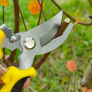 Ciseaux à plantes incurvés en acier inoxydable de haute qualité, taille-haie manuel, ensemble d'outils de jardin, poignée en plastique, bricolage, durable, OEM personnalisable - Product Image 4