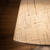 Lámpara de Escritorio LED Portátil Minimalista, Inalámbrica, con Batería, Pantalla de Tela Blanca, Pequeña, para Ambientes, Restaurantes y Hoteles, Venta al Por Mayor de Fábrica