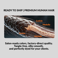 Extensions de cheveux humains ondulés Genius Weft, qualité Premium, cheveux russes Remy, pour salon