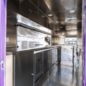 ORANGE RV Purple Pizza Mobile Food Trailer BBQ Food Truck Fashion Food Van Mobile Business Best Selling for Sale - Product Image 5