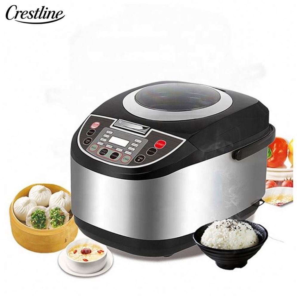 Factory Selling New Multifunction 5L Electric Multi Cooker White Blue Yellow Rice Cooker Claypot with Measuring Cup Accessory