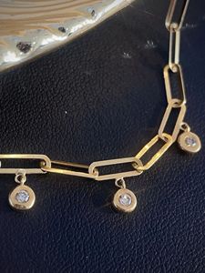 Collier à bulles en or jaune 18 carats avec diamants naturels Xinfly - Product Image 3