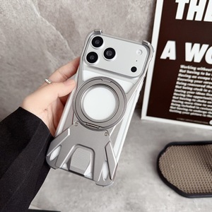 Funda de Teléfono Giratoria de Metal de Lujo de Alta Calidad para <span class=keywords><strong>iPhone</strong></span> 17 Pro Max, Funda Protectora Magnética Naranja para <span class=keywords><strong>iPhone</strong></span> 15 Pro Max - Product Image 6