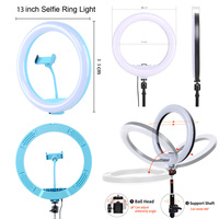 Anneau lumineux pour selfie et maquillage de 13 pouces, lumière annulaire LED de 33 cm avec trépied