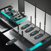 Kit d'extension HDMI sans fil FJGEAR 50M, émetteur et récepteur AV 4K Ultra HD avec latence nulle, design compact