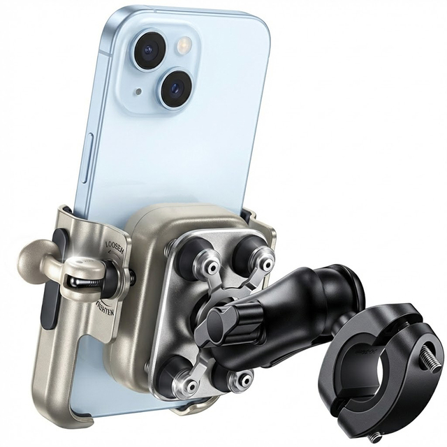 Lamicall BCSP02 Stable All Metal Motorcycle Phone Holder Vibration Damper 1s Quick Lock Handlebar Mount GPS Navigation System