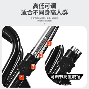 Carrito de Compras Plegable de Cuatro Ruedas, de Aleación de Aluminio, Ligero y Portátil para Personas Mayores, con Cesta de Almacenamiento - Product Image 5