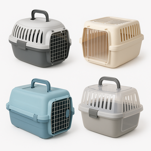 Jaula Plegable para Mascotas con Diseño de 4 Ruedas para Viajes y Alojamiento Temporal, Capacidad de 15 kg, Garantiza la Seguridad y Comodidad de las Mascotas - Product Image 1