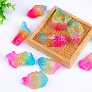 Wholesale High Quality Carved <b>Random</b> Aura Raw Stone Rainbow Aura Rough Stone Healing Fashion Trend Home Collection <b>Gift</b> - Product Image 6