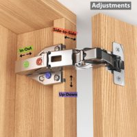 Engsel Sudut 165 Derajat Ultimate dengan Sistem Soft Close, Tanpa Protrusi untuk Lazy Susan dan Laci Kabinet Tarik Keluar