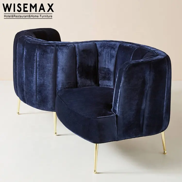 WISEMAX FURNITURE Italian Creative Velvet Sofa Sets Designs Modern Light Living Room Sitting Room Furniture Sofa For Apartment