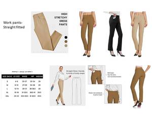 נשים בקיץ אלסטי גבוה מותניים נשימות סקיני כיסים שטוח עסקים עסקים מזדמנים - Product Image 6