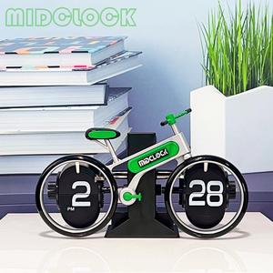 Horloge à bascule sur le thème du vélo, élégante décoration de bureau et de maison, cadeau personnalisé avec support – Vente en gros - Product Image 3
