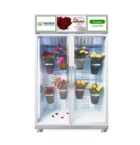 Frischer Blumen automat automatischer Rosen strauß intelligenter Kühlschrank automat, der auf der Straße verkauft