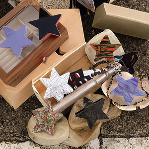 For Hot Selling Acrylic Star and <b>Moon</b> Shaped Pendant 6*6cm for Christmas Tree and Home Decoration - Product Image 3