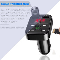 Émetteur FM Bluetooth V5.0 pour voiture, adaptateur sans fil portable stéréo, microphone, récepteur audio, lecteur MP3 automatique, chargeur rapide double USB 2.1A
