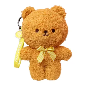 Hochwertige benutzer definierte Kawaii Mini Schlüssel bund Bär Plüsch tier Teddybär