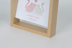 Jinn Home Modern Style <strong>A4</strong> Wooden Floating Photo <strong>Frame</strong> <strong>Double</strong> Glass Desktop Display Square Shape Picture <strong>Frame</strong> for Decoration - Product Image 2