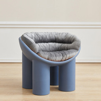 Fauteuil Pied d'Éléphant Compact, Design Nordique, Simple et Créatif, Chaise de Loisirs Tendance pour Célébrités d'Internet