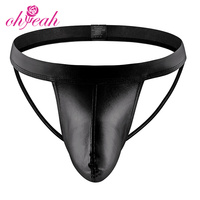 Ohyeah vente chaude S-XL Stock prêt en cuir PU pour hommes Micro tongs G-strings slips Bikini ensemble Sexy sous-vêtements pour hommes