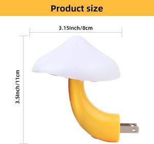 Led Night Lights for Adults Kids Baby Children Mushroom Night Light Plug in Lamp <b>NightLight</b> Wall Lamp for Bedroom Bathroom - Product Image 1