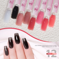 Gel Constructeur pour Ongles en Gros, 12 Couleurs, pour Extension d'Ongles, Gel Polish Rapide à Dissoudre