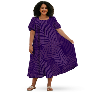 2025 nuevo vestido Mumu de verano más vendido, venta al por mayor, vestido de talla grande con diseñ<span class=keywords><strong>o</strong></span> Tribal de Samoa Polinesia <span class=keywords><strong>Elei</strong></span> - Product Image 4