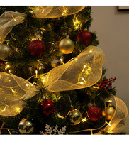 Weihnachts-Deluxe-Set: Verschlüsseltes Weihnachtsbaum-Paket (1,2m/1,5m/2m/3m/4m/6m) für Heimgebrauch und Einkaufszentrum-Dekoration