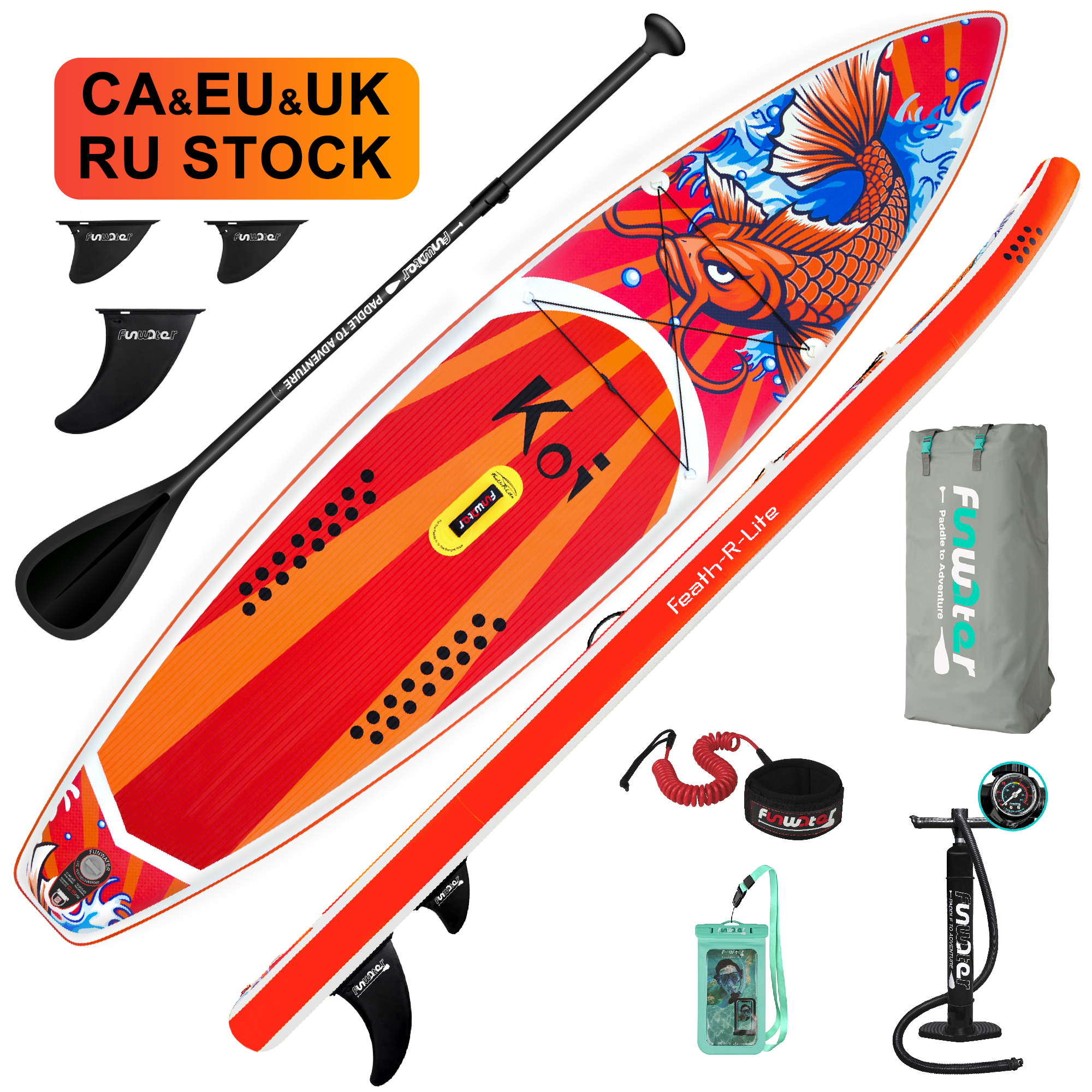 FUNWATER Dropshipping OEM sup Safety Leash Wake Board Paddle Iboard supboard Stand up Paddle Board sup Board 2 Layer