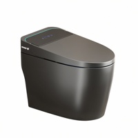 WC intelligent monobloc sans réservoir avec bidet intégré, ouverture/fermeture automatiques, siège chauffant, eau chaude, séchage, télécommande