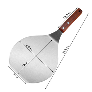 DF30 0630 Precio de Fábrica Colección Completa de Espátulas de Acero Inoxidable con Mangos de Madera Utensilios de Cocina Duraderos para Asar - Product Image 5