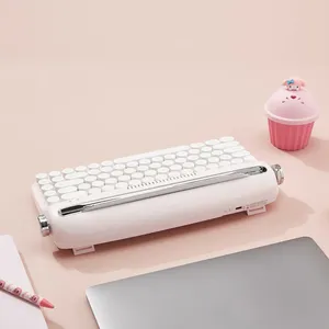 Yunzii Actto B307 Nâng Cấp Có Thể Sạc Lại Không Dây Retro Máy Đánh Chữ Bàn Phím Cát Màu Be * Bé Màu Hồng - Product Image 2
