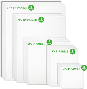 Toiles vierges en coton de 11x14 pouces, apprêtées, sans acide, pour peinture à l'huile, aquarelle, peinture <span class=keywords><strong>acrylique</strong></span>, <span class=keywords><strong>gouache</strong></span> et tempère. - Product Image 3