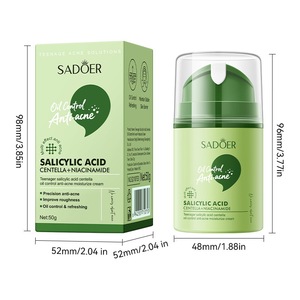 SADOER 50g Crema Hidratante para Adolescentes con Ácido Salicílico y Centella Asiática, Control de Grasa, Anti-Acné, Niacinamida, Calma la Piel, Estabiliza la Barrera Cutánea - Product Image 4