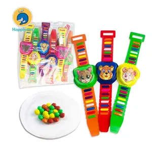 hot sale plastic animal watch toy candy with chocolate bean inside