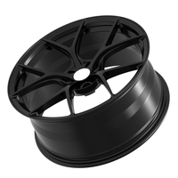Meilleure vente de roues de 17 18 pouces 5x100 5x114.3 Jantes en alliage de haute qualité au design grand concave noir Jantes de voiture de tourisme Jantes