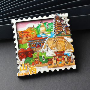 Wooden Epoxy Fridge Magnet 3D City Travel Souvenir Eco-Friendly Strong Magnetic Refrigerator <b>Sticker</b> Home Decor Gift Custom - Product Image 4