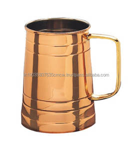 Tasse en cuivre classique de forme et de taille personnalisées en gros avec poignée pour l'eau potable tasses en céramique avec logo - Product Image 2
