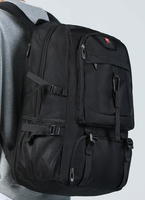 Ransel perjalanan Oxford pria, besar 50L 80L tahan air dengan USB terpisah kompartemen sepatu bisnis olahraga luar ruangan penyimpanan Laptop