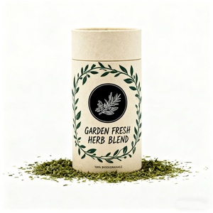 Emballage en tube rond biodégradable personnalisé avec impression à l'encre de soja de qualité alimentaire pour thé, café, matcha, épices, noix - Product Image 1