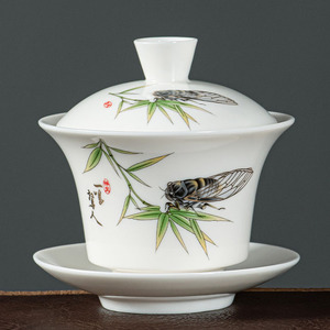 Vente en gros de tasses à thé chinoises en céramique de Fujian Sancai Gaiwan de 150 ml, écologiques, nouveau style <span class=keywords><strong>chinois</strong></span> - Product Image 1
